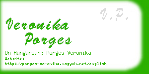 veronika porges business card